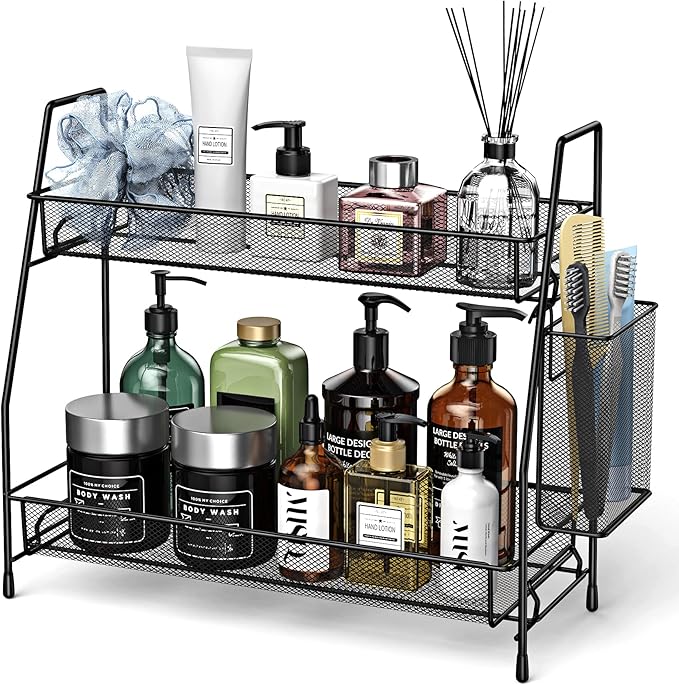 Bathroom Organizer Countertop, Spice Rack Organizer for Cabinet,Bathroom Counter Organizer, Kitchen Countertop Organizer