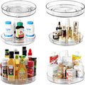 Amolliar Lazy Susan Organizer, 9"+ 11" 6 Pack, Turntable for Cabinet, Kitchen, Fridge, Countertop, Vanity, Bathroom, Pantry Organizer, Rotating Tray Condiment, Spice Spinner Rack, Under Sink Organizer