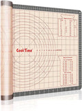 Pastry Baking Mat 28x20 Inch - Larger Silicone Baking Pastry Mat for Rolling Dough,Non Silp Silicon Dough Sheet Mat with Measurement,Perfect for Making Pie,Pizza