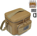 DBTAC Tactical Lunch Bag for Men Women, 12 Cans Insulated Lunch Box for Adult | 9L Leakproof Lunch Cooler Tote for Work Office Outdoor Travel | Soft Easy To Clean Liner x2 (Tan)