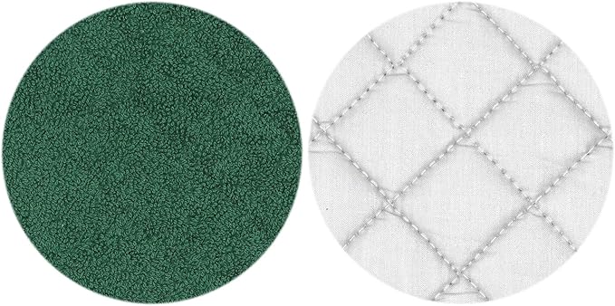 Cotton Pot Holders Cotton Made Machine Washable Heat Resistant Everyday Kitchen Basic Terry Pot Holder, Hot Pads, Trivet for Cooking and Baking Set of 4 (Dark Green)
