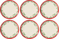 Lenox 893491 Holiday 6-Piece Accent Plate Set, Christmas Dinnerware, Hosting