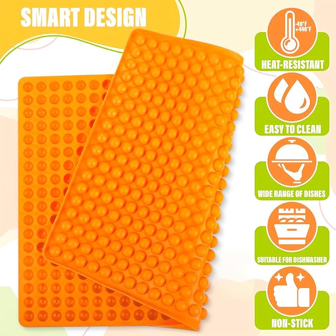 15.35" x 11" Dog Treat Silicone Mold with 468 cavities - Non-Stick Silicone Dog Treat Molds for Baking and Freezing - Durable and Flexible Yogurt Melt Mold for Ice, Marshmallows, Jelly and Candies