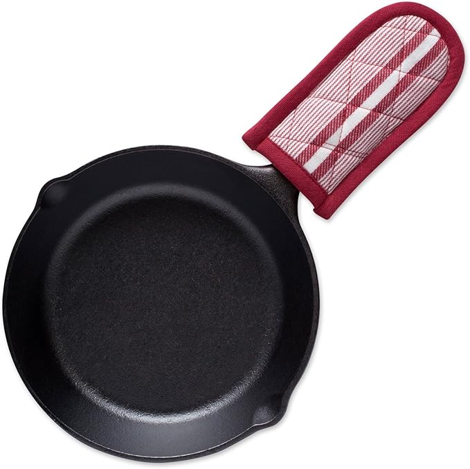 DII Double Strip Chef Kitchen Cooking & Baking Collection, Pan Handle Set, 6x3, Barn Red, 3 Piece