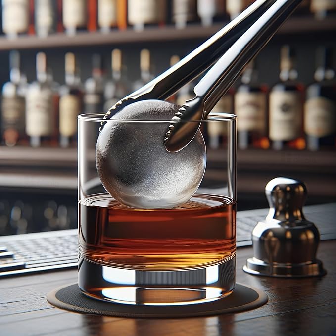 glacio Clear Ice Maker Set – Crystal Clear Ice Ball & Cube Molds for Whiskey and Cocktails | Dilution-Free Directional Freezing Design | Easy Removal