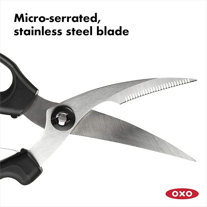 OXO Good Grips Spring-Loaded Poultry Shears, Black