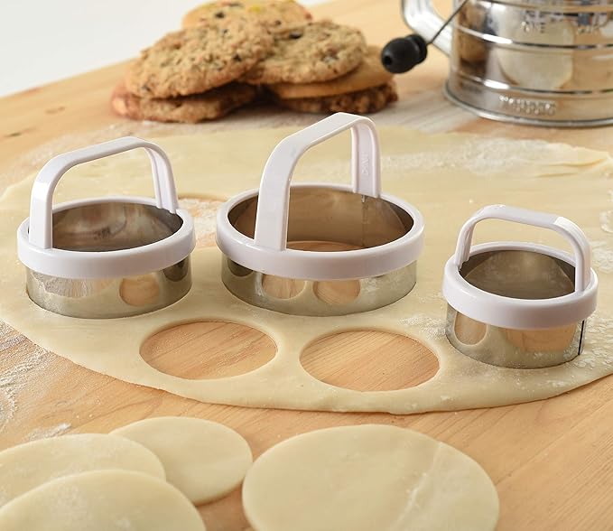 Norpro Biscuit/Cookie Cutters, Set of 3, As Shown (Pack of 2)