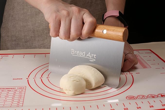 Banneton Bread Proofing Basket Set - 9 Inch round sourdough proofing basket with Silicone Bread Sling, Dough Scrapers, Bread lame, Dough Whisk and a Cleaning Brush