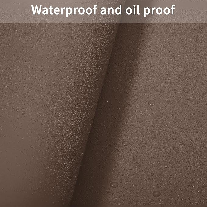 Leather Table Cover,1.8mm Thick,36x72 Inch Table Protector,Table Protector for Dining Room Table,Dining Table Cover,Table Cover Protector,Dining Table Pad(Mud Color+Champagne Gold,36x72)