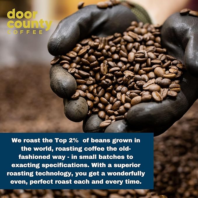 Door County Coffee Cinnamon Hazelnut Flavored Coffee - 10oz Bag - Ground Medium Roast - 100% Arabica