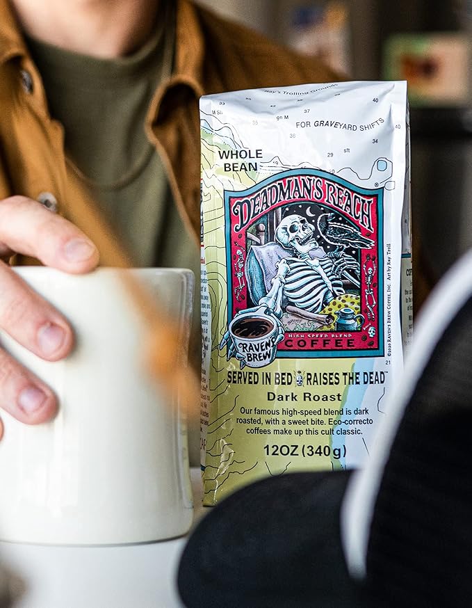 Raven's Brew Coffee High Caffeine Coffee Dark Roast Whole Bean – Deadman's Reach 2lb