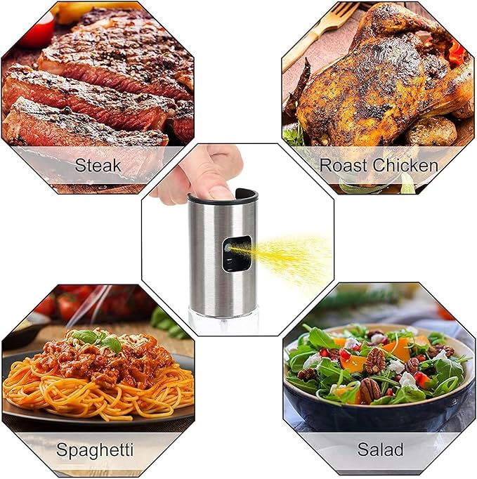Oil Sprayer for Cooking, 100ml Olive Oil Sprayer Mister, Oil Spray Bottle for Kitchen, Portable Kitchen Gadget for Air Fryer, Baking, Salad, Grilling, Roasting,Olive Oil Dispenser