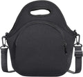 CILLA Neoprene Lunch Bag for Women Insulated Lunch Tote Bags Washable Lunch Container Box Picnic Lightweight Meal Prep Bags(Black+)
