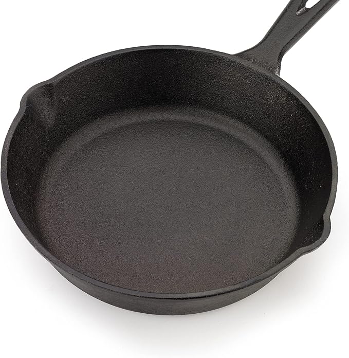 Mercer Culinary Pre-Seasoned Cast Iron Skillet, 8-Inch (Pack of 8)