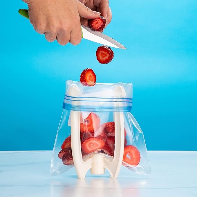 Bag Well Sealable Food Bag Holder for Quart Size Food Storage Bags