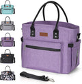 Insulated Lunch Bag for Women Men,Adult Lunch Box for Women with Adjustable Shoulder Strap,Portable Large Lunch Tote Bag for Office Work Picnic Beach,Reusable Lunch Cooler Bag