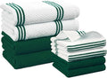 Casa Platino Kitchen Towel and Hand Towels for Kitchen – Cotton Dishcloths 8 Piece Set – Earthy Tones Meet Practical Design for Cooking, Drying, and Prep Flow – Olive