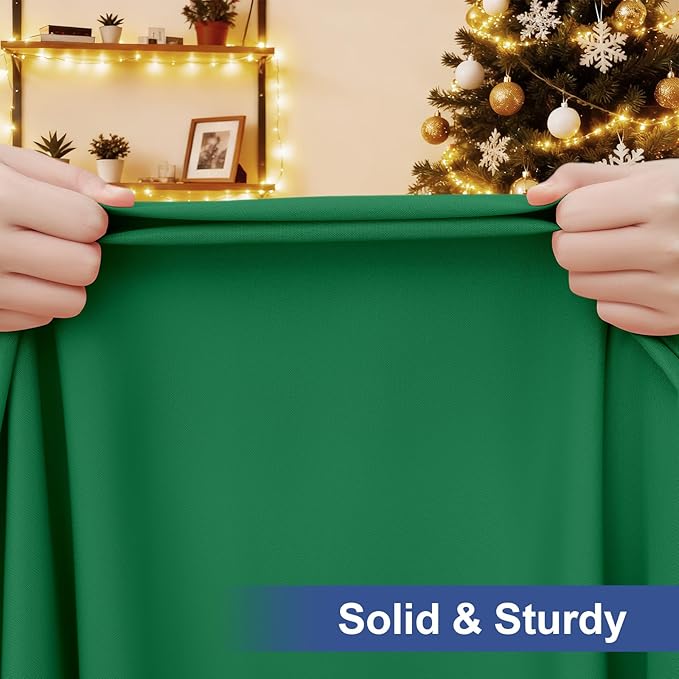 homing Rectangle Table Cloth Cover, Waterproof Polyester Elastic Fitted Tablecloth, Fits for 5 Foot Folding Tables, Washable Table Protector for Christmas, Holiday, Party (Hunter Green, 30" x 60")