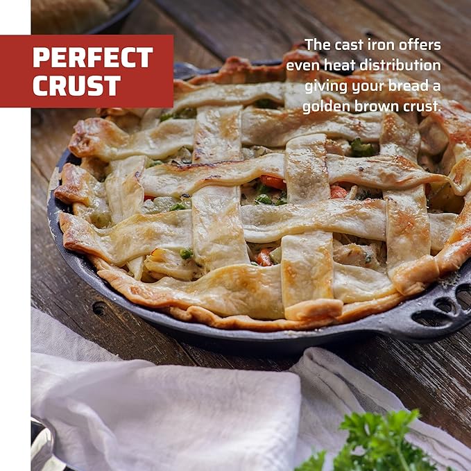 Camp Chef True Seasoned Cast Iron Pie Pan 10"