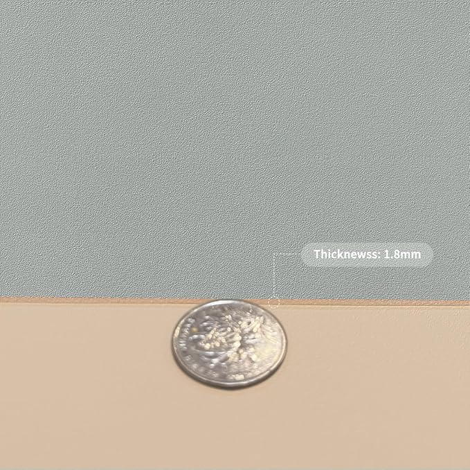 Leather Table Cover,1.8mm Thick,17x72 Inch Desk Cover,Dresser Cover Top,Dresser Protector Top,Dresser Cover,End Table Cover.(Light Brown+Gray,17x72)