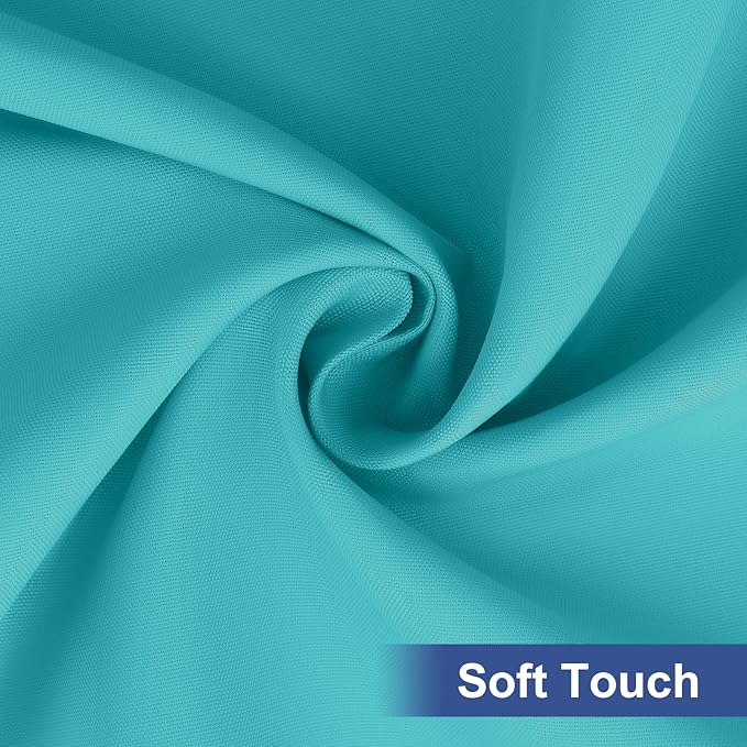 homing Rectangle Table Cloth Cover, Waterproof Polyester Elastic Fitted Tablecloth, Fits for 4 Foot Folding Tables, Washable Table Protector for Picnic, Camping, Outdoor (Turquoise, 24" x 48")