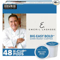 Emeril, Big Easy Bold Coffee, Single-Serve Keurig K-Cup Pods, Dark Roast, 48 Count (2 Boxes of 24 Pods)