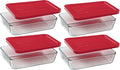 Pyrex 3-Cup Rectangle Food Storage (Pack of 4 Containers)