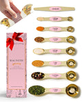 Pink Magnetic Measuring Spoons Set - 8-Piece Dual-Sided Stainless Steel Spoons, Stackable and Spice Jar Friendly – Stylish Pink Kitchen Accessories for Cooking and Baking