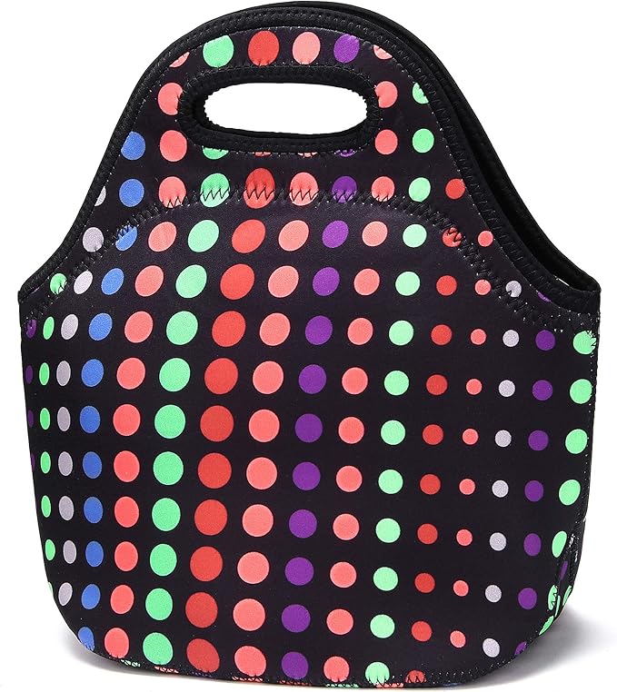 Neoprene Lunch Bag for Women Insulated Lunch Tote Bags Washable Lunch Container Box for Work Picnic Lightweight Meal Prep Bags for Men