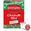 Community Coffee Christmas Blend 24 Count Coffee Pods, Medium Roast, Compatible with Keurig 2.0 K-Cup Brewers, 24 Count (Pack of 1)
