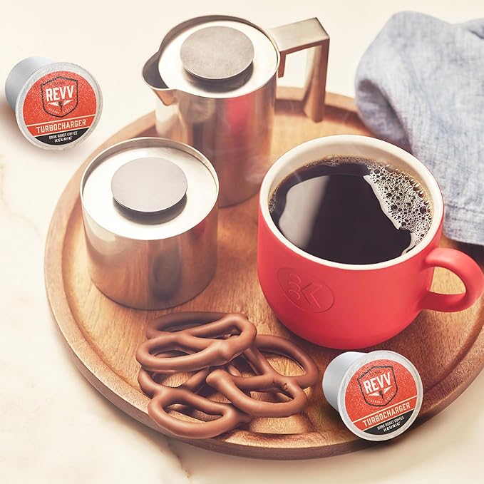 REVV Turbocharger Keurig Single-Serve K-Cup Pods, Dark Roast Coffee, 96 Count