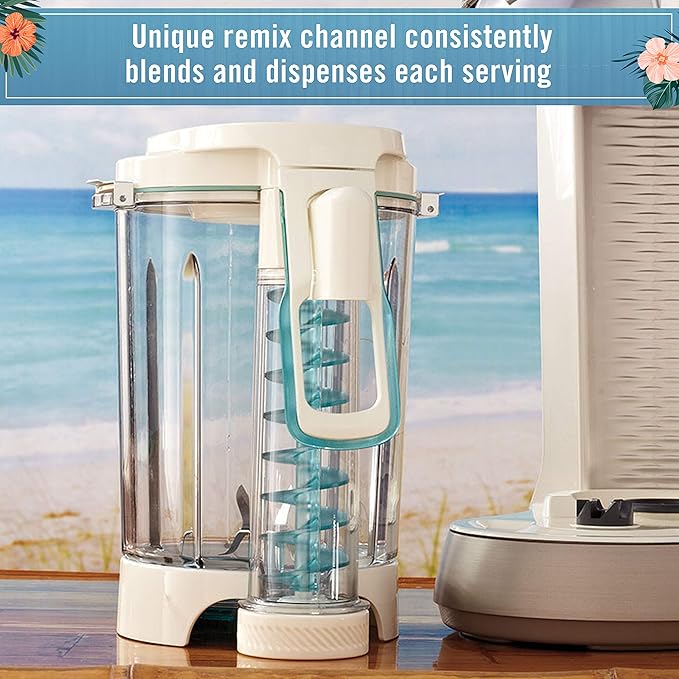 Margaritaville Bali Frozen Concoction Maker with Self-Dispensing Lever Automated Drink Mixer for Smoothies Margaritas Daiquiris and Colada 60 oz. Jar Gray
