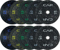 CAP Barbell 2-Inch Olympic Bumper Plate Weight Set with 6 Post Rack | 100-370 lbs | Multiple Options