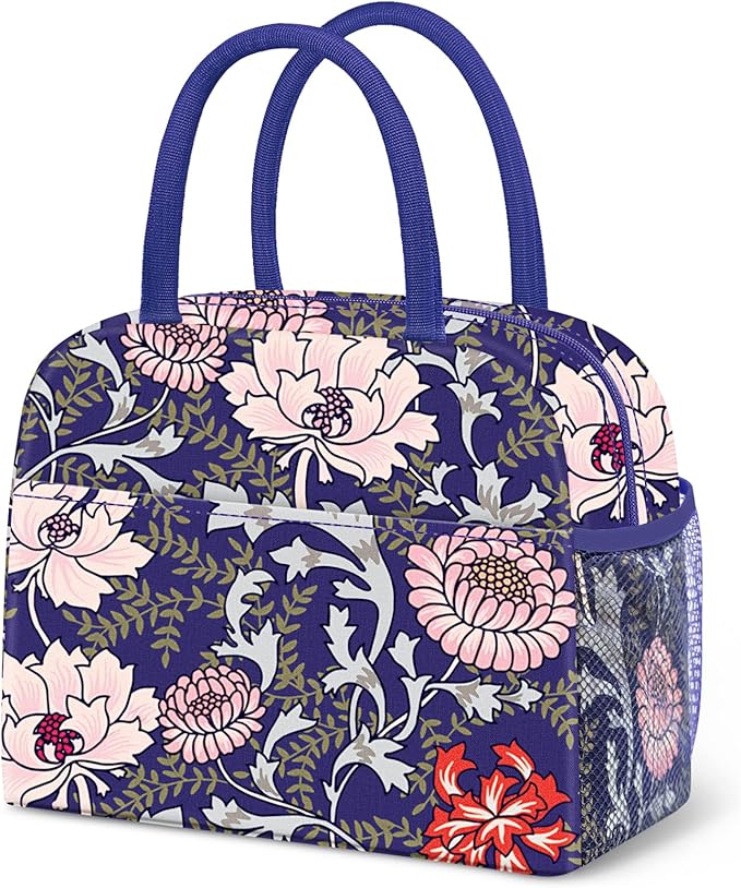 DALINDA Lunch Bag Lunch Box for Women Men Reusable Insulated Lunch Tote Bag,Leakproof Thermal Cooler Sack Food Handbags Case High Capacity for Travel Work Picnic Beach,Orchid3