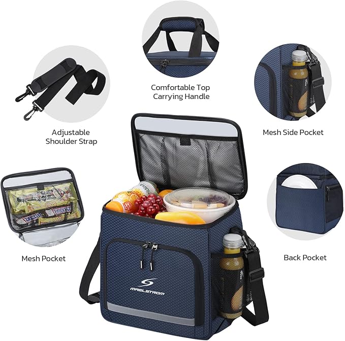 Maelstrom Lunch Box for Men,Insulated Lunch Bag Women/Men,Leakproof Lunch Cooler Bag, Lunch Tote Bag