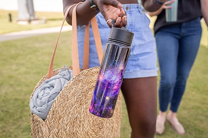 Simple Modern Water Bottle with Straw Lid Vacuum Insulated Stainless Steel Metal Cup Bottles | Reusable Leak Proof BPA-Free Flask for Gym Sports | Summit Collection | 22oz, Raspberry Vibes