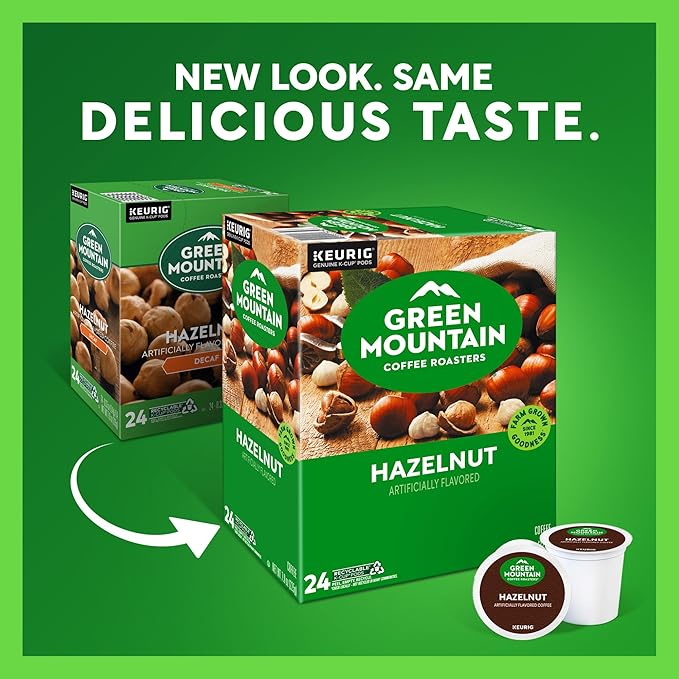 Green Mountain Coffee Roasters Hazelnut Coffee, Keurig Single-Serve K-Cup pods, Light Roast, 96 Count