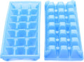 Camco Stackable Miniature Ice Cube Tray for Compact Spaces, 2-Pack (44100), Blue