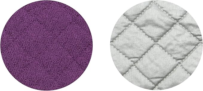 Cotton Pot Holders Cotton Made Machine Washable Heat Resistant Everyday Kitchen Basic Terry Pot Holder, Hot Pads, Trivet for Cooking and Baking Set of 4 (Eggplant)