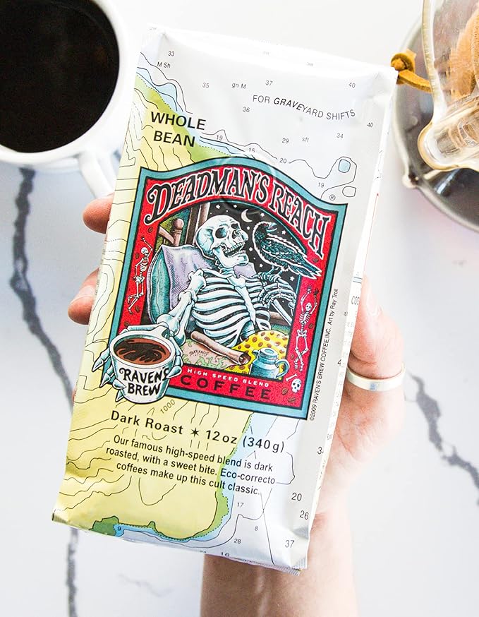 Raven's Brew Coffee High Caffeine Coffee Dark Roast Whole Bean – Deadman's Reach 2lb