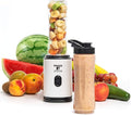 Moss & Stone Personal Blender Single Serve Shake & Smoothies Maker with Portable Travel Sport Bottle - Mini Juicer, White & Black Single Serve Blender for Smoothies and Shakes - Bottle 20 oz