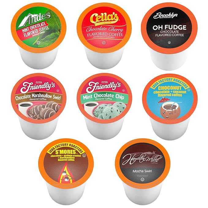 Two Rivers Coffee Chocolate Lovers Pods Single Serve Cups, Chocolate Coffee, Compatible with K Cup Brewers Including 2.0 40 Count (Pack of 1)