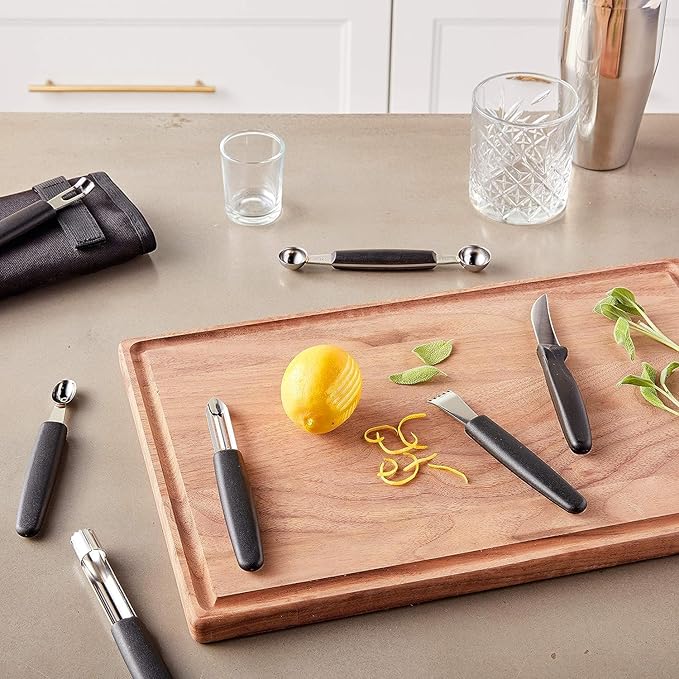 Mercer Culinary 8-Piece Garnishing Kit,Black