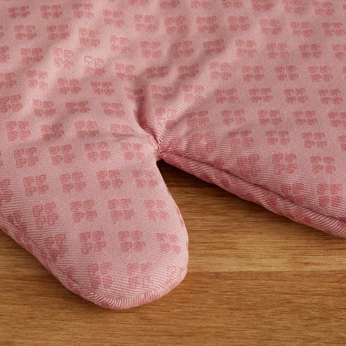 KitchenAid Asteroid Oven Mitt Set, 7"x12.5", Dried Rose, 2 Piece