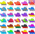 Pop Fidget Toys Bulk Its Kids Party Favors 30 PCS Turtle Toys Mini Pop Keychain It Sensory Fidget Toy Pack Fidgets for Classroom Prizes for Kids Students Carnival Prizes Birthday Goodie Bag Stuffers