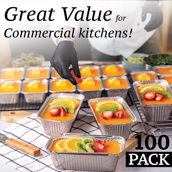 Spare Essentials (110 Pack Aluminum Loaf Pans with Lids, Disposable Bread Tins for Baking, Lunch Containers, Single Serve Baking Dishes - Foil Loaf Pans, Aluminum Bread Pans (7.8 x 4.3 x 2 Inches)