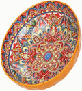 OZY Large Serving Bowls,10 inch Ceramic Salad Bowls,Ideal Housewarming Gift,Vibrant Color Soup Bowls for Party,Pasta,Fruit,Dishwasher & Microwave Safe Soup Bowls (Orange)
