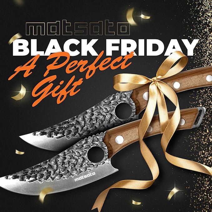 Matsato Chef Knife - Perfect Kitchen Knive for Cooking, Chopping. Japanese Steel Knife for Home, BBQ. For Balance & Control, 6.3 Inch