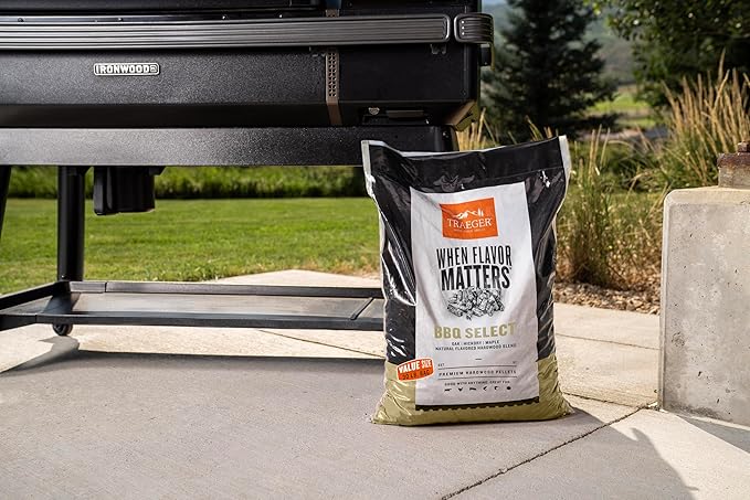 Traeger Grills BBQ Select 100% All-Natural Wood Pellets for Smokers and Pellet Grills, BBQ, Bake, Roast, and Grill, 30 lb. Bag