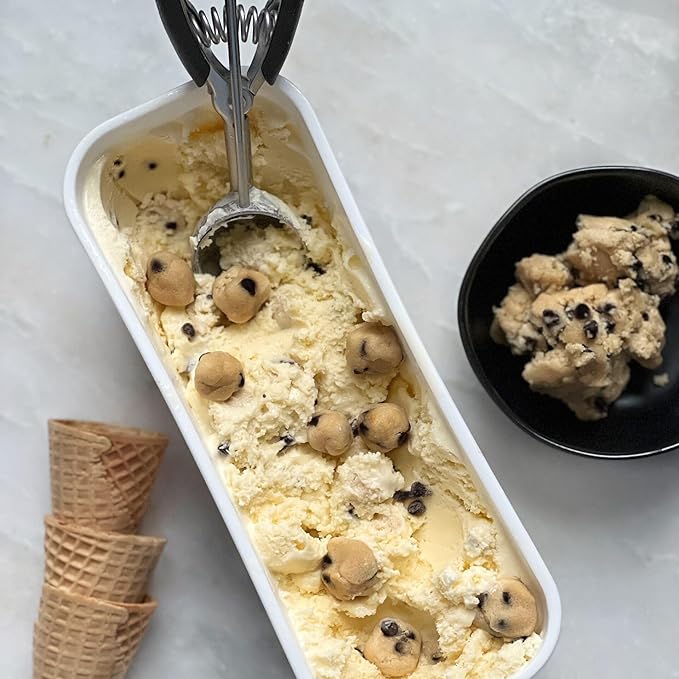 Stainless Steel Ice Cream & Cookie Scoop - 5.3Tbsp/80ml/2.7oz Capacity, Trigger Release